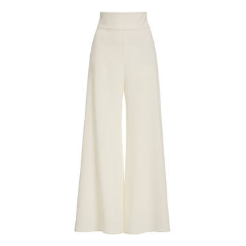 Tate Wide-Leg Crepe Pants