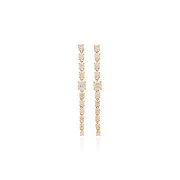 Rope 18K Gold Diamond Hoop Earrings