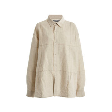 Carro Oversized Cotton-Linen Shirt Jacket