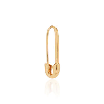 Safety Pin 18K Gold Single Earring