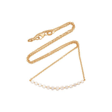 Crescent 18K Gold Diamond Necklace