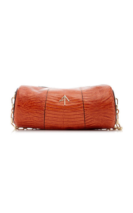 Mini Cylinder Shoulder Bag in Orange展示图