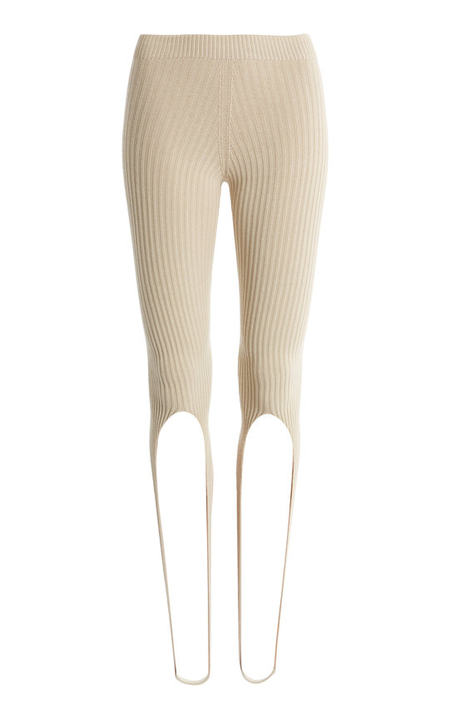 Albi Cutout Ribbed-Knit Jersey Leggings展示图