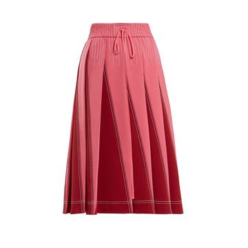 A-line pleated jersey skirt