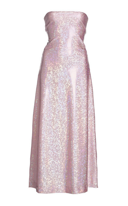 Jepska Glittered Vinyl Strapless Midi Dress展示图