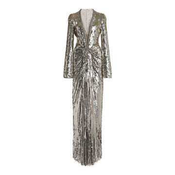 Metallic Plisse Dress