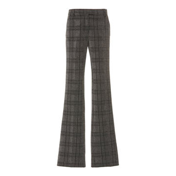 Plaid Bootcut Pants