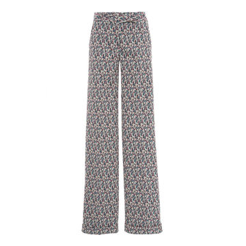 Printed Straight-Leg Pants