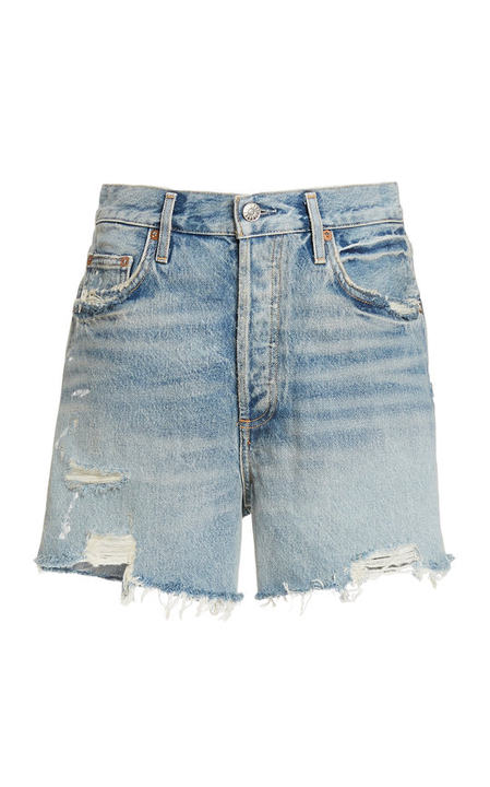 Dee Distressed Denim Shorts展示图