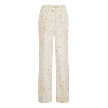 Floral Silk Pajama Pants