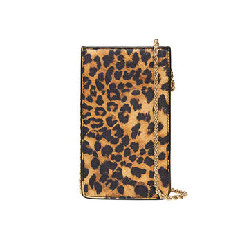 Augusta Leopard Chain Phone Crossbody Bag