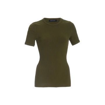 Ribbed-Knit T-Shirt