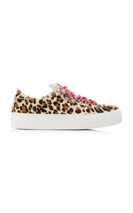 Marostica Leopard-Print Calf Hair Sneakers展示图