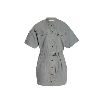 Zolina Button-Down Cotton Mini Dress