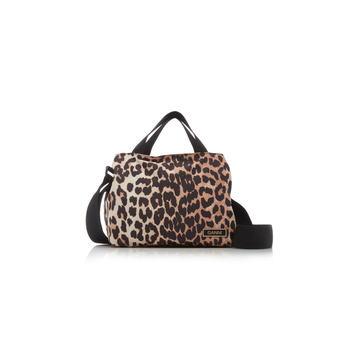 Animal Print Recycled Tech Fabric Shoulder Bag