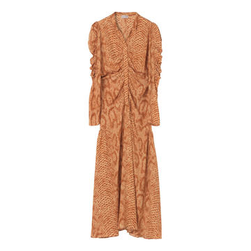 Cles Snake-Print Crepe Dress