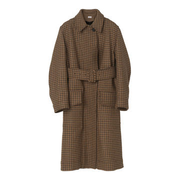 Bourdon Checked Wool Coat