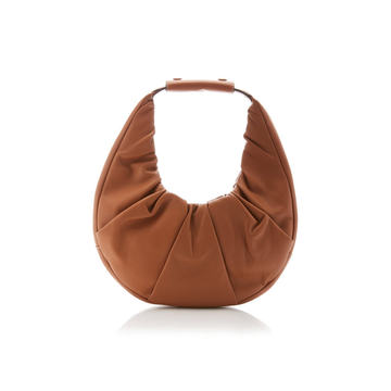 Mini Soft Moon Leather Top Handle Bag