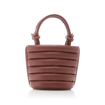 Louie Striped Leather Top Handle Bag