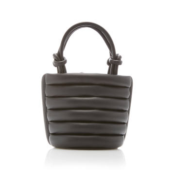 Louie Striped Leather Top Handle Bag
