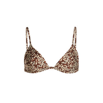 Petite Floral Triangle Bikini Top