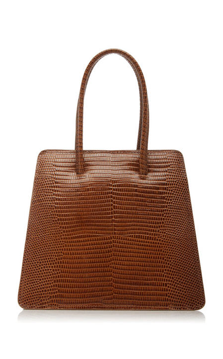 Book Lizard-Effect Leather Top Handle Bag展示图