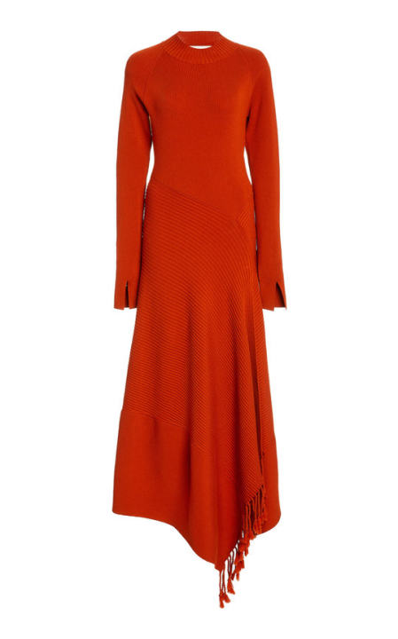 Penelope Fringed Wool-Blend Dress展示图