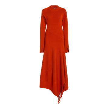 Penelope Fringed Wool-Blend Dress