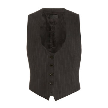 Colin Pinstriped Wool Vest