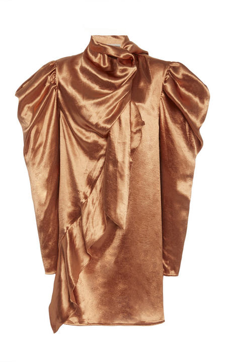 Agatha Draped Satin Mini Dress展示图