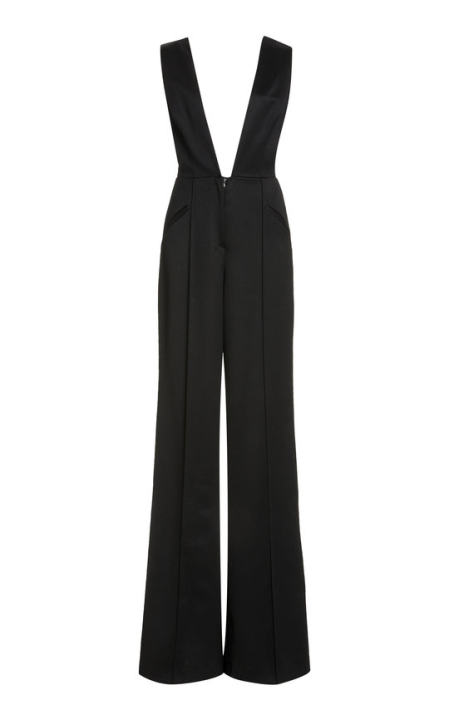 Plunged Cady Wide-Leg Jumpsuit展示图