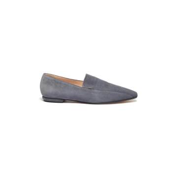 Suede square loafers
