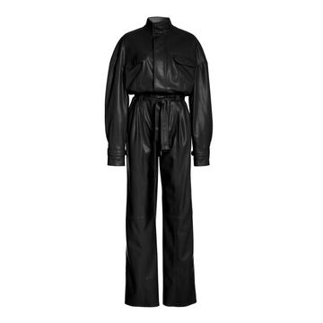 Katerine Vegan-Leather Utility Jumpsuit