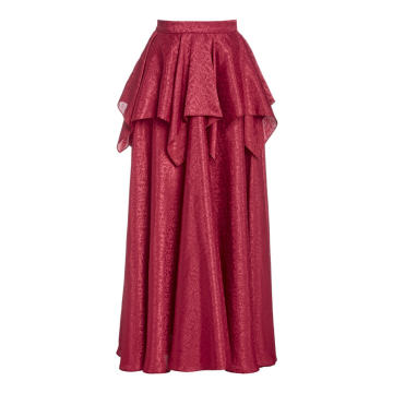 Jacquard A-Line Midi Skirt
