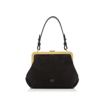 Small Agnes Suede Top Handle Bag