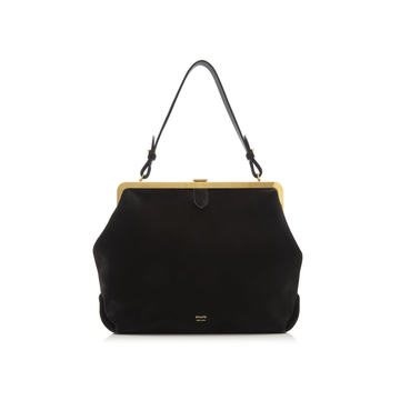 Large Agnes Suede Top Handle Bag