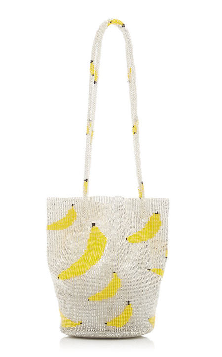 Pura Utz X M2Malletier Hand-Beaded Banana Top Handle Bag展示图