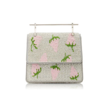 Pura Utz x M2Malletier Mini Collectionneuse Hand-Beaded Strawberry Clutch