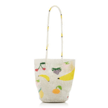 Pura Utz X M2Malletier Hand-Beaded Fruit Top Handle Bag