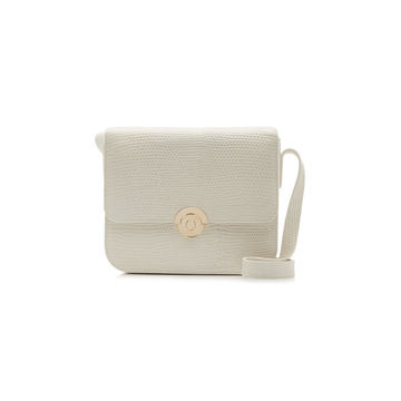 Classic Lizard-Effect Leather Box Crossbody Bag