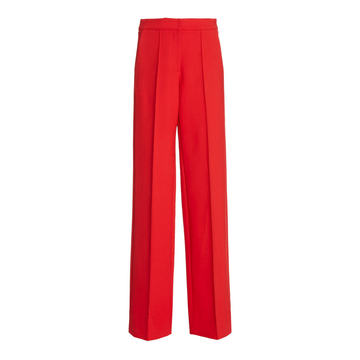 High-Rise Straight-Leg Wool-Blend Pants