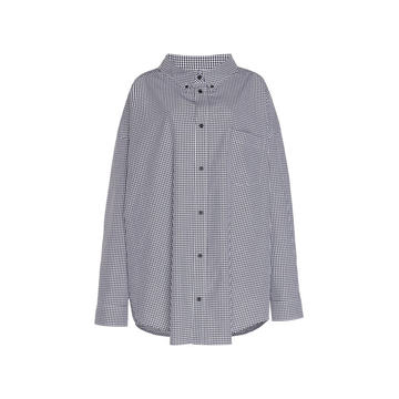 Swing Logo-Print Checked Poplin Shirt