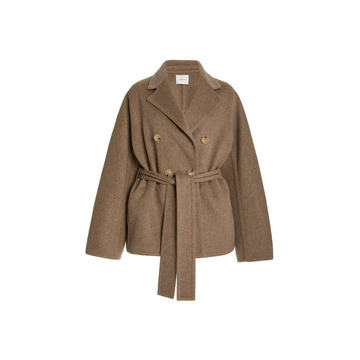 Belted Wool-Blend Jacket