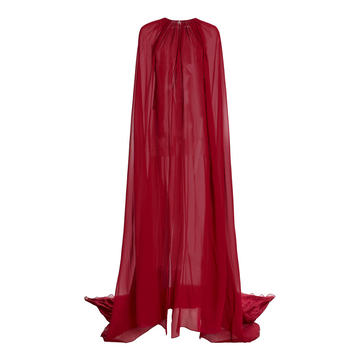 Draped Silk Cape