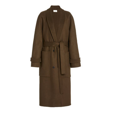 Fiera Belted Double-Faced Cashmere-Silk Coat