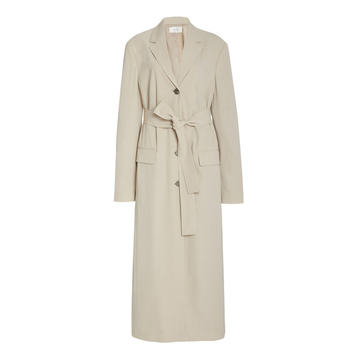 Owen Belted Wool-Blend Long Coat