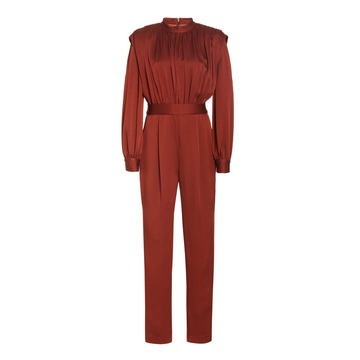 Kavia Gathered Satin Jumpsuit