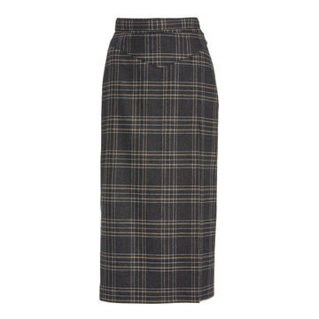 Tartan Plaid Midi Skirt