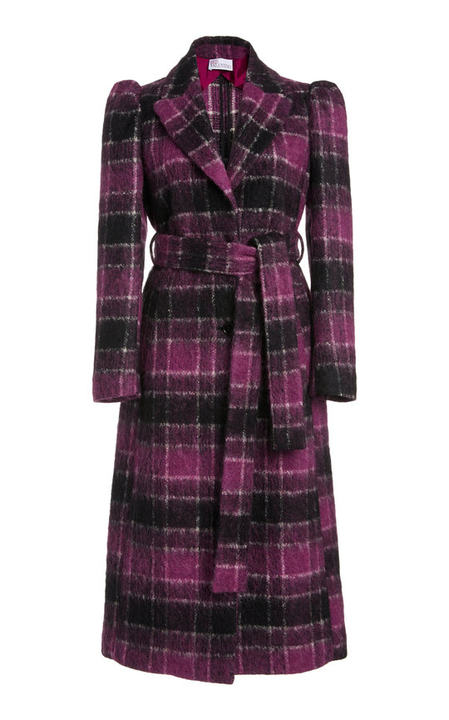 Belted Tartan Plaid Coat展示图