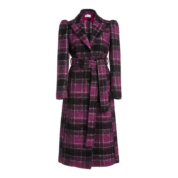 Belted Tartan Plaid Coat